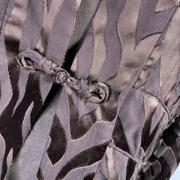 Chico's Sheer Brown Animal Print Blouse Jacket - Picture 8 of 8